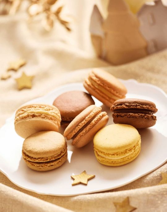 Macarons caramel et pistache