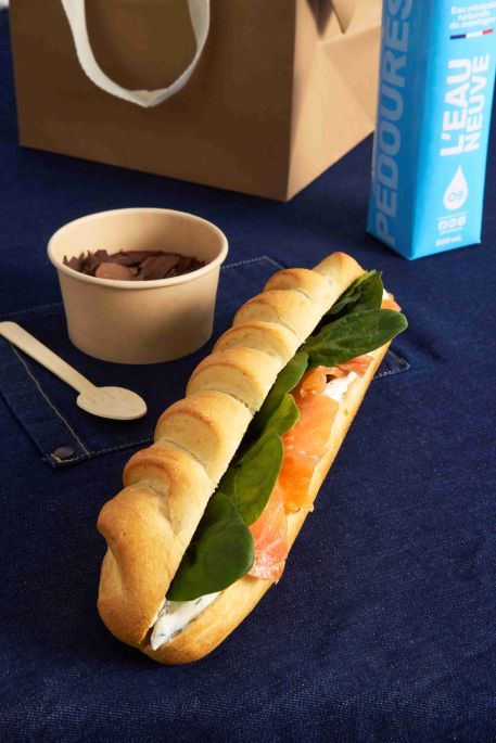 Pain viennois saumon fumé
