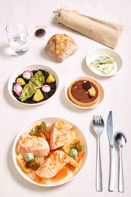 Escalope de saumon et tajine de légumes