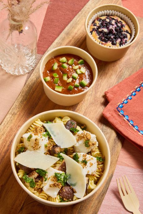 Vapeur de cabillaud et crumble aux noisettes